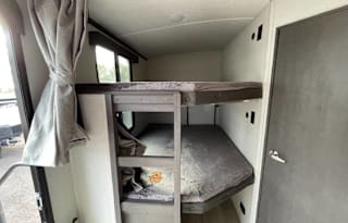 King Bed with Solar Travel Trailer