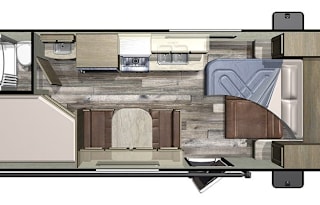 Murphy bed & Bunk BEDS! Dog friendly mini camper!