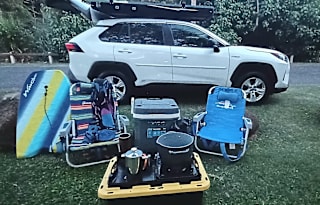 Toyota RAV4 Hybrid AWD,  RoofNest Camper top 43MPG