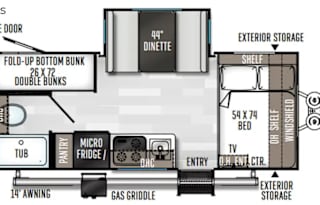 2021 Rockwood Geo Pro 20BHS Sleeps 5!!