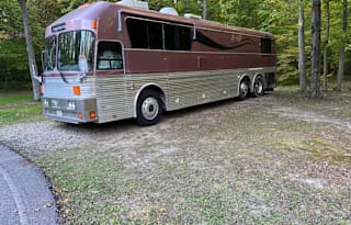 Rock out with this retired tour bus!