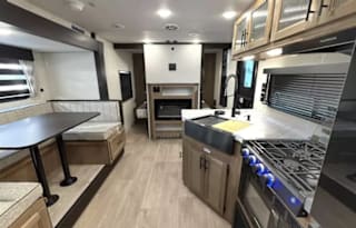 Two entry doors and separate sleeping quarters.