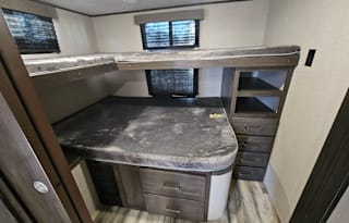 Say hello to "Courage"! Our 23 Grand Design 297QB!