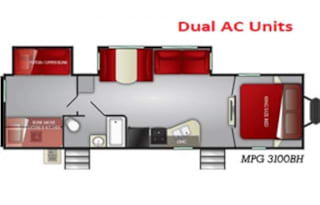 2021 Cruiser MPG 3100BH - 2 AC Units