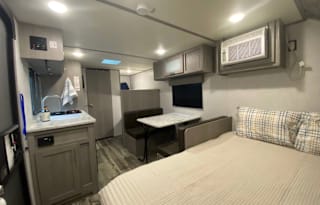 Towable by all trucks and most SUVs! Sleeps 5!