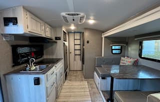 Race ready! Cozy bunk house camper.