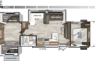 "Jett Stream" 2025 Bunkhouse Camper with King bed