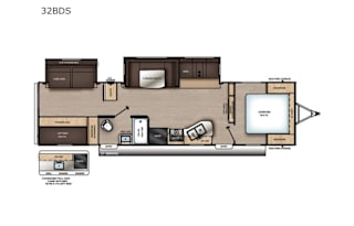 2021 F.R. Aurora 32BDS w/ Bunkhouse Travel Trailer