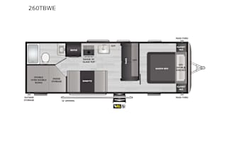 Family Friendly RV, 1 Queen Bed and 2 Bunks