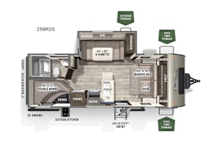 Flagstaff RV with Queen Murphy Bed and 2 Bunks