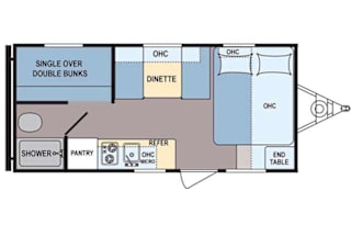 2018 Coleman Lantern 17FQ-Bunkhouse Camper!