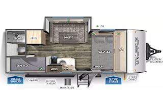Wolf Pup Bunkhouse with Slide - Perfect Camper!
