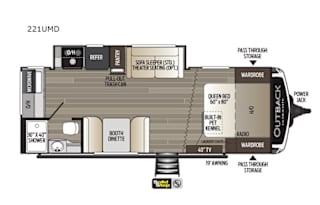 Very comfy couples camper.  Pet friendly too!!
