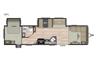 Aaron and Kim's Luxury Travel Trailer 38FT Sleeps 6 Comfortably
