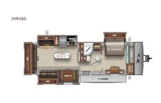 WOW King bed 3 slides looks like 5th wheel inside