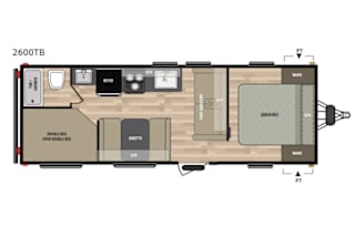 Cozy, lightweight 9 person travel trailer