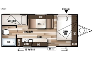 2017 Forest River RV Wildwood X-Lite FSX 196BH
