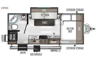2020 Forest River RV Rockwood Geo Pro 19FBS