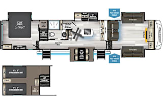 2022 Arctic Wolf 5th wheel sleeps 8-10