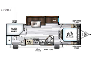 2019 Forest River RV Cherokee Alpha Wolf 26DBH-L