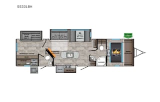 2021Crossroads Sunset Trail,  2 bathrooms, lg bunk