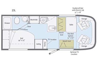 2016 Winnebago tren 23 l