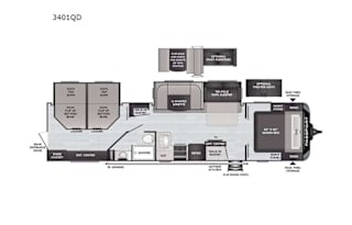 2021 Keystone RV Passport 3400 QD Bunkhouse