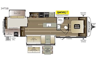 2018 Keystone RV Cougar Half-Ton Series 34TSB
