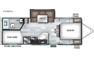 Lala's cozy bunkhouse 2020 Wildwood X-Lite 24'