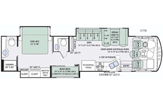 #14_40 ft Motorhome w/ bunks & 1.5 baths