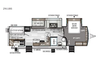 Forest River Travel Trailer (sleeps 9)