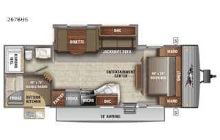 (Unit 26) Light Weight Jayco 267 Trailer with bunks & outside kitchen