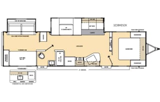 Huge Bunkhouse with 2 Slides - Great Family Camper