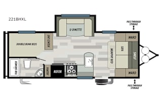 2018 Forest River RV Wildwood X-Lite 221BHXL