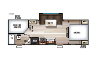 2018 Forest River RV Cherokee Grey Wolf 23DBH