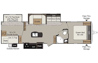 Grand Touring 2016 Keystone RV Passport 3320BH