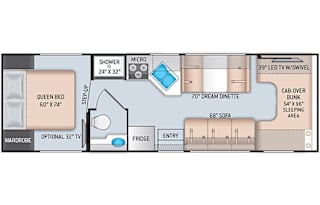 Spacious 2022 Chateau 28A Class C Motorhome