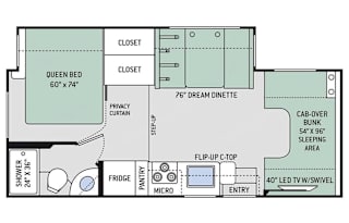 Compact Class C- Sleeps 6  - 2019 Coachmen Freedom
