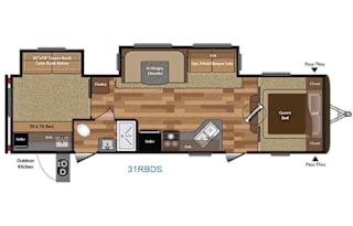2 Bedroom Bunk Style Keystone Hideout Luxury