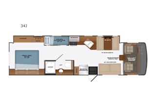 Bunkhouse Family 2020 Fleetwood RV Flair 34J