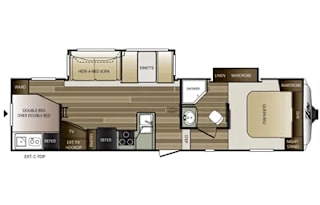 2014 Cougar X-Lite 28RDB 5th Wheel Camper