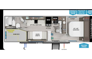 2024 transcend travel trailer sleeps 8!
