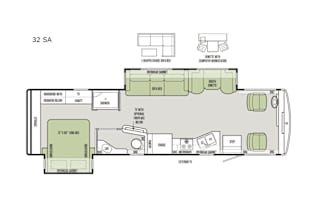 Luxurious Tiffin w/Two Queen Beds(Delivery Only!)