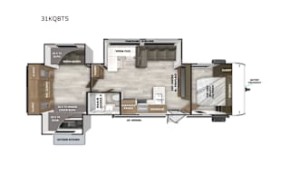 "Jett Stream" 2025 Bunkhouse Camper with King bed