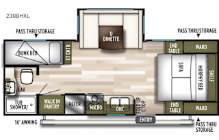 2019 Forest River RV Wildwood X-Lite 230BHXL