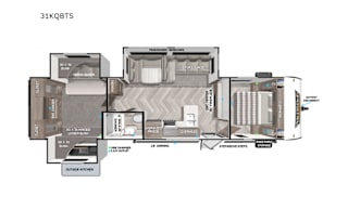 2022 Forest River Travel Trailer Wildwood 31KQBTS