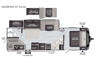 2021 Passport Queen Master, Double corner bunks