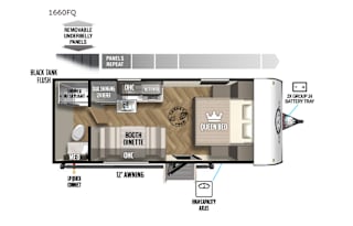 2023 Forest River Ozark 1660FQ -  22' with Solar