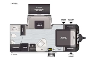 2021 Keystone RV Premier Ultra Lite 19FBPR