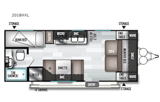 2019 Forest River RV Salem Cruise Lite 201BHXL